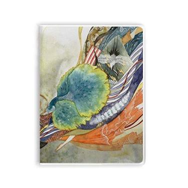 Imagem de Diário de capa macia com desenho animado chinês para meninas de pavão