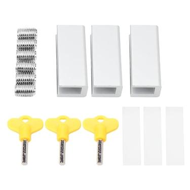 Imagem de 3 Peças Fechadura de Segurança para Porta Deslizante de Liga de Alumínio Antifurto Com Chave