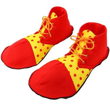 Imagem de Sapatos de de palhaço unissex sapatos de palhaço acessórios para de carnaval para carnaval Halloween festa fantasias tamanho único