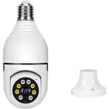 Imagem de [Shaolong] Câmera Lâmpada 2022 Câmera de Segurança WiFi, 1080P Câmera de Base E27 com Visão Noturna Infravermelha intercomunicador bidirecional, Câmera Vigilância com Função de Rastreamento Automático