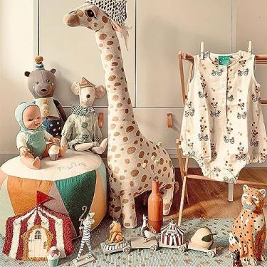 Imagem de Brinquedo de Pelúcia Girafa, Boneca Girafa Estável Anti-desbotamento, Algodão Pp Recheado, Super Macio, para Decorações Infantis (45cm)