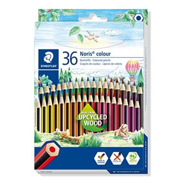 Imagem de STAEDTLER Lápis de Cor Noris 185 CD36 Sextavado, Madeira Reutilizada x36 Cores