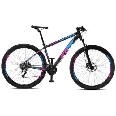 Imagem de Bicicleta Aro 29 Krw Alumínio 27 Vel Freio a Disco Hidráulico R3 Cor:preto/rosa e Azul;tamanho Quadro:15.5