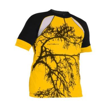 Imagem de Camiseta Ciclista Com Ziper Modelo Speed Unisex Amarelo P - Poker