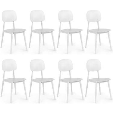 Imagem de Kit 8 Cadeiras Itália para Sala/cozinha em Polipropileno - Branco
