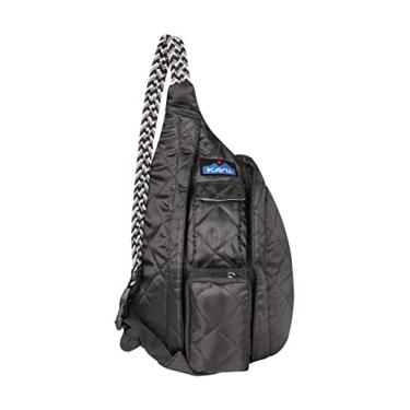 Imagem de KAVU Mini corda Puff Bag Sling Bolsa tiracolo Bolsa de viagem acolchoada – Preta