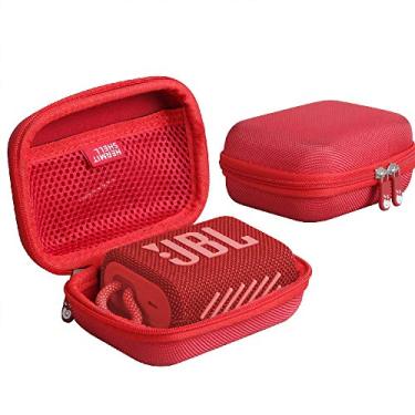 Imagem de Hermitshell Capa rígida de viagem para alto-falante Bluetooth portátil JBL Go 3/JBL Go 4 (vermelho