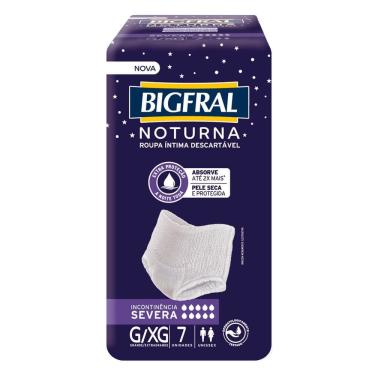 Imagem de Roupa Íntima Descartável Bigfral Noturna Tamanho G/XG 7 Unidades