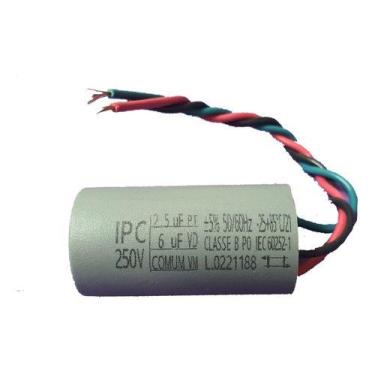 Imagem de Capacitor P/ Ventilador De Teto 3 Fios 8,5uf (2,5+6uf) 110v  - IPC, 25