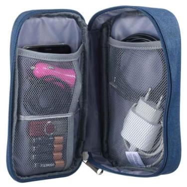Imagem de Necessaire P/ Carregador, Pen Drive, Pilha, Hd, Cabo Usb402p - PGB, Az