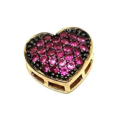 Imagem de Pingente de ouro 18k Coração com Pedras - Elegancy Joias