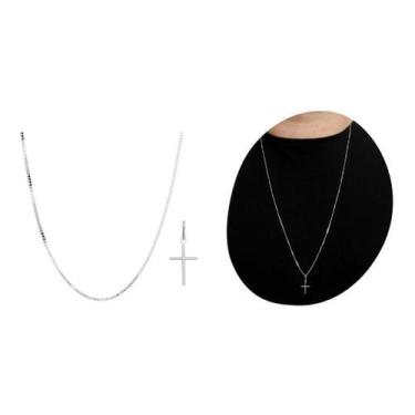 Imagem de Cordão Masculino Prata 925 Masculino Veneziana Fina - Mga-Br