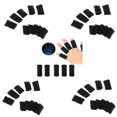 Imagem de 5 Kit 10  Elastico Protetor Dedo  Ajustável Basquete Vôlei - Lullu Per