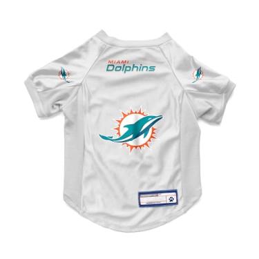 Imagem de Littlearth Camiseta elástica NFL Miami Dolphins para animais de estimação, cor do time, GG