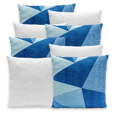 Imagem de Kit 8 Capas de Almofadas Lisa e Estampada 40x40 C/ Zíper Piquet Favinh