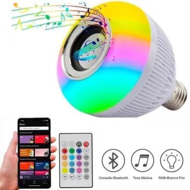 Imagem de Lampada Musical Caixa Som Bluetooth Led Rgb Com Controle - Single