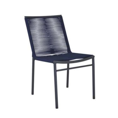 Imagem de Cadeira de Jantar em Alumínio e Corda Náutica - Nossa Kasa Móveis, Azu