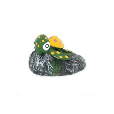 Imagem de Enfeite para Aquário Tartaruga na Pedra Fragata