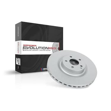 Imagem de Power Stop Rotor revestido dianteiro para Mercedes-Benz A220 2019-2022, CLA250 2020-2023, GLA250 2021-2023, GLB250 2020-2023 [Modelo específico] Rotor de freio revestido Geomet EBR1826EVC