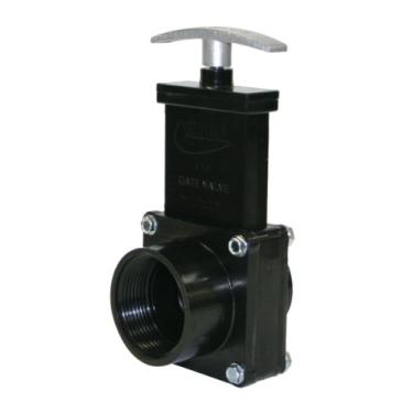 Imagem de Valterra Válvula de porta ABS 7110M, preta, 3,8 cm FPT x Spig, com alça de metal