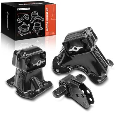 Imagem de A-Premium Kit de montagem de motor e transmissão compatível com Jeep Grand Cherokee 2005-2010, Commander 2006-2010, 3,7L, conjunto de 3 peças, substituição # 52090296AF, 52090296AE
