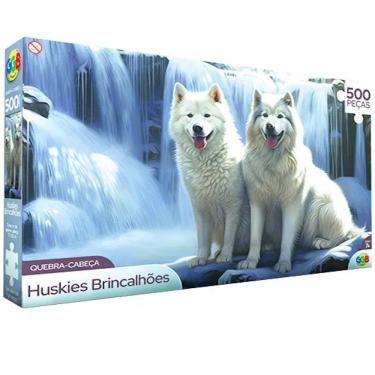 Imagem de Quebra Cabeça Puzzle Huskies Brincalhoes 500 Peças