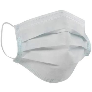 Imagem de Mascara descartavel tripla camada 50 un branca tamanho unico - Glofi