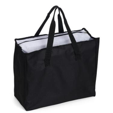 Imagem de Bolsa Térmica Fitness Sacola Térmica Feira Supermercado - ARN, Preto