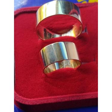 Imagem de Alianças Casamento Ouro 18 Kilates 9 Gramas 7 mm Larga e linda