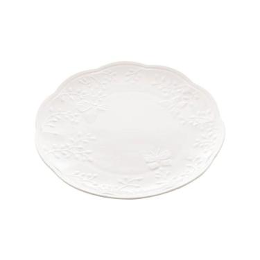Imagem de Prato Raso Porcelana 27cm 8516 Branca Butterfly Flower Lyor