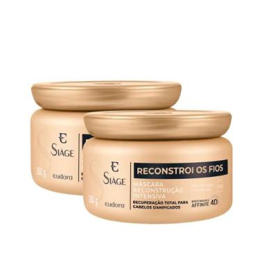 Imagem de Kit 2 Máscara Capilar Siàge Reconstrói os Fios 250g - Eudora