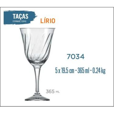 Imagem de Taça Lírio 365ml - Vinho Branco Tinto Rose - 01 uni - Nadir Figueiredo