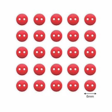 Imagem de Botão Small We Care About 6mm - 30 unidades - We  Care About, Vermelho