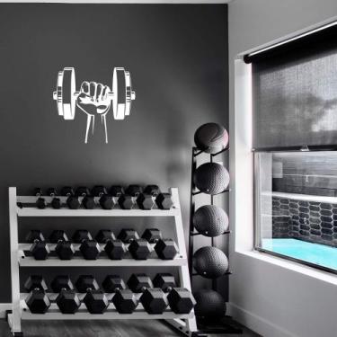 Imagem de Adesivo de Parede Academia Peso Força Saúde Musculação - Kanto Store, 