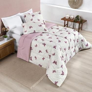 Imagem de Edredom Avely Queen Dupla Face 2 Porta Travesseiros 200 Fios - Nathali