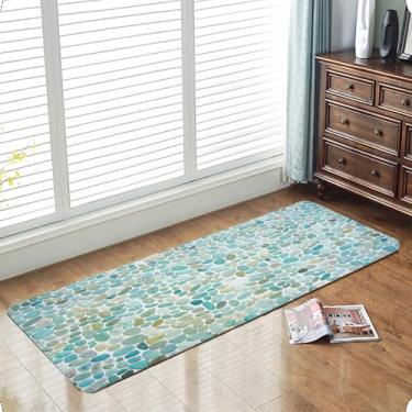 Imagem de LYFANS O banheiro usa tapetes de banho antiderrapantes absorventes, tapetes de cozinha, tapetes artísticos pequenos de pedra 3D (182 x 61 cm) e tapetes de esponja de memória de flanela para salas de