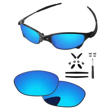 Imagem de PapaViva Lentes de substituição, kits de borracha, chave de fenda e parafusos para óculos de sol Oakley Juliet 55 mm, Azul gelo, Juliet