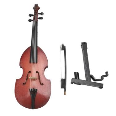 Imagem de Decoração de Instrumento Musical Decoração de Ornamento de Baixo, Escultura de Baixo de Madeira, Artesanato Fino e Design Realista, Adequado para Amantes de Música, Adicionando