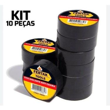 Imagem de Fita Isolante Antichama 19mm x 5 Mts - Fertak - ( 10 Peças )