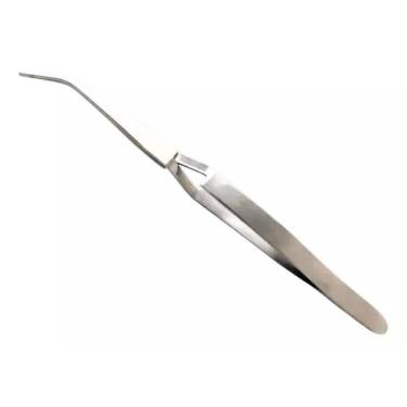 Imagem de Pinça Pressão Cruzada Bico Reto Ourives Joalheiro
