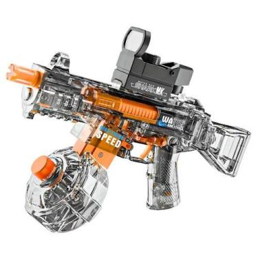 Imagem de Arma de Agua Elétrica UMP45 Com Mira Silenciador Led Bateria - Chemast