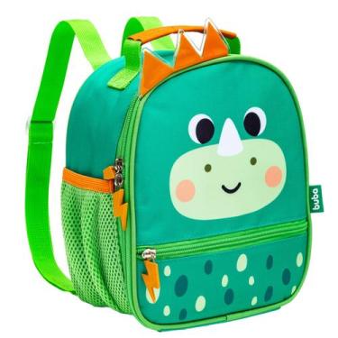 Imagem de Lancheira Térmica Escolar Infantil 25x11cm Buba Zoo, Verde Dino