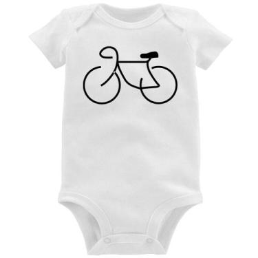 Imagem de Body Bebê Bicicleta Traços - Foca na Moda, Branco, M