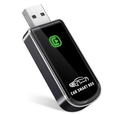 Imagem de Adaptador CarPlay sem fio - Mini Edition, converte dongle com fio de fábrica para sem fio CarPlay adaptador sem fio Plug & Play CarPlay para Apple iPhone iOS 10+ e carros de 2015+ (azul claro)