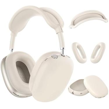Imagem de Capa de silicone para fones de ouvido AirPods Max, capa para fones de ouvido antiarranhões/capa de fone de ouvido/capa para faixa de cabeça, acessórios 3 em 1, protetor de silicone para Apple AirPods