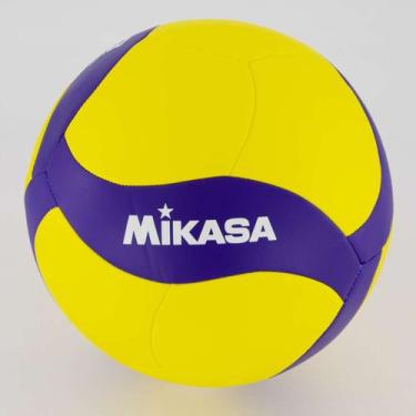 Imagem de Bola de Vôlei Mikasa V360W FIVB Amarela e Azul, Único