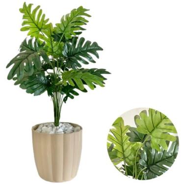 Imagem de Planta Artificial Bananinha Com Vaso Moranga Decoração Casa - PlantaIm