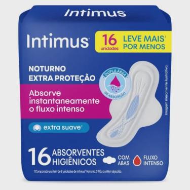 Imagem de Absorvente Externo Intimus Noturno Suave Com Abas 16 Unidades