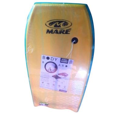 Imagem de Prancha Surf BodyBoard Grande Com Leash Praia Piscina Prancha Bodyboard Maré Master p/ Adultos (Laranja)
