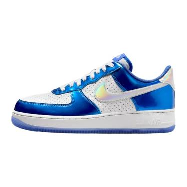 Imagem de Nike Tênis masculino Air Force 1 '07 LV8 (HV5751-435, foto clara/pó fóton/azul corredor/multicolorido), Foto clara/pó de fóton/azul corredor/multicor, 39
